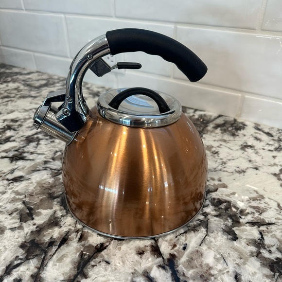 Primula Whistling Copper Stainless Steel Tea Kettle - 3 Qt - Picture 2 of 4